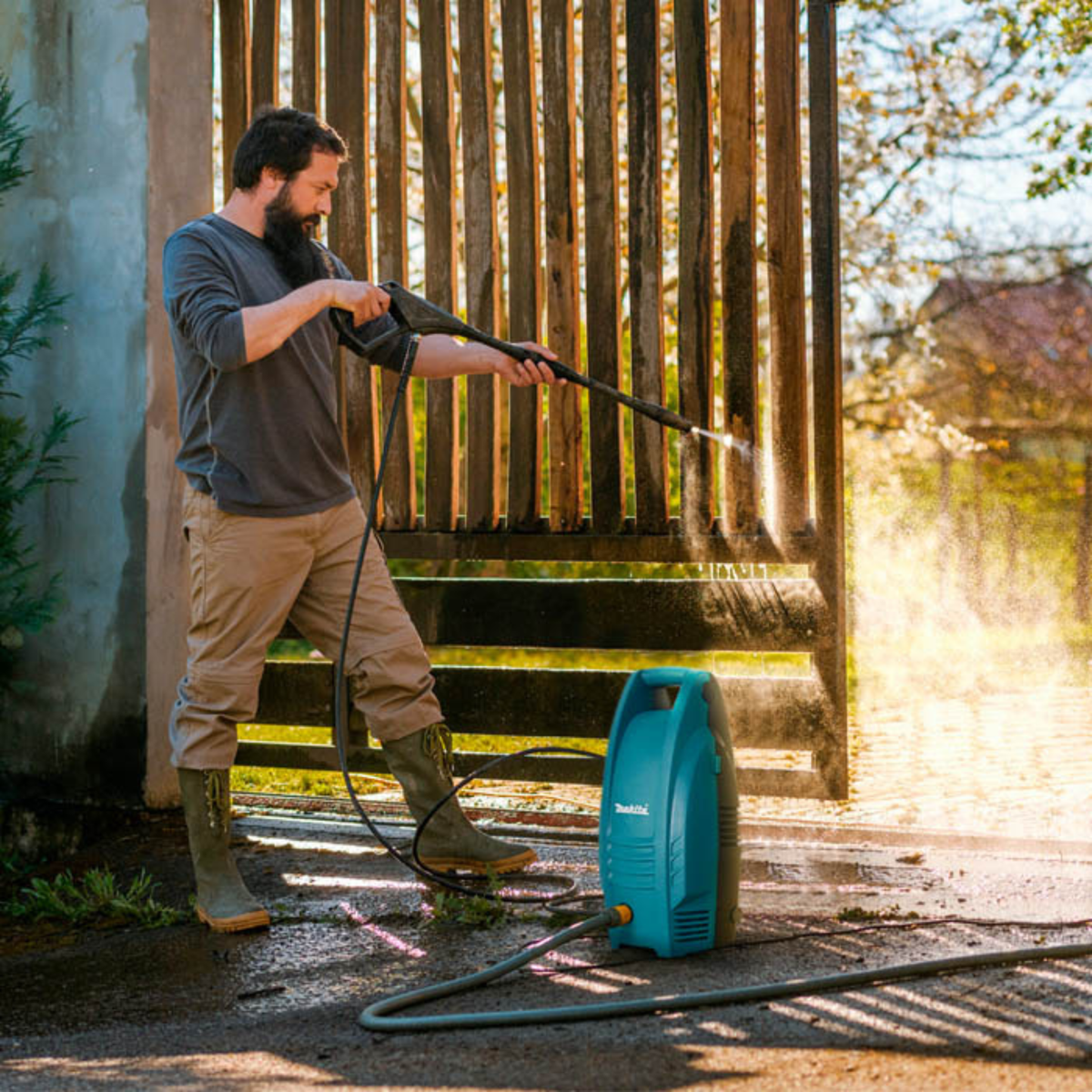 Hidrolavadora Makita HW101 - detalle de la pistola