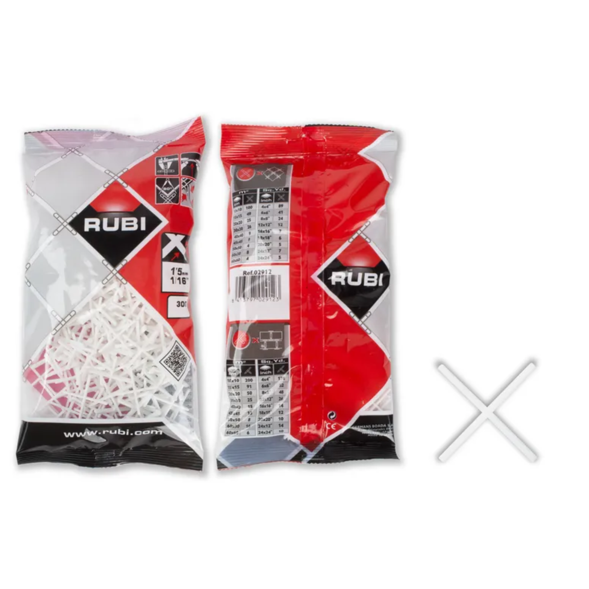 Crucetas niveladoras RUBI 02912 - colocadas entre baldosas