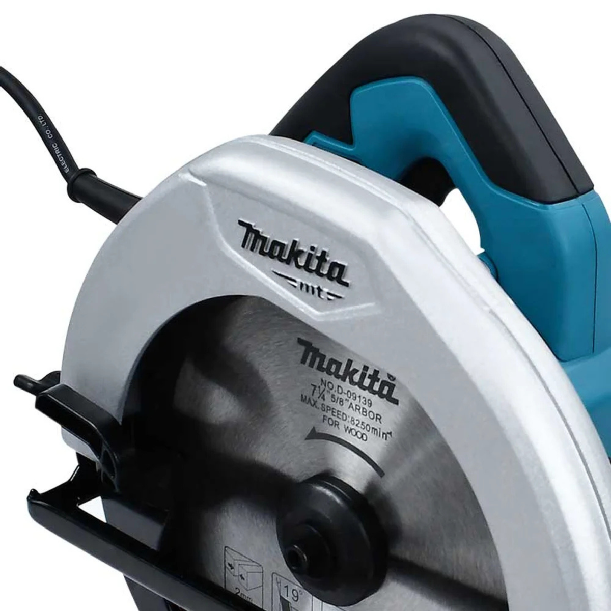 Sierra circular Makita M5801B - vista lateral