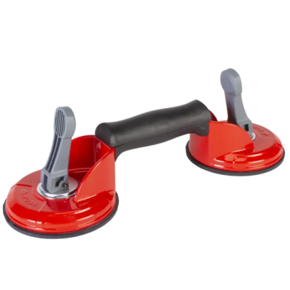 Ventosa doble RUBI 66952 para vidrio y porcelanato, soporta hasta 80 kg