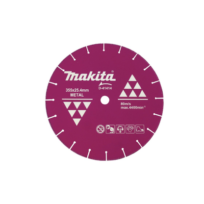 Disco diamantado para metal Makita D-41414 de 14 pulgadas, 355 mm