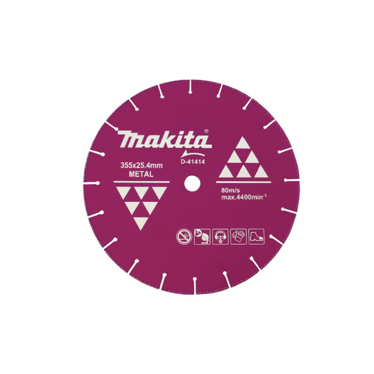 Disco diamantado para metal Makita D-41414 de 14 pulgadas, 355 mm