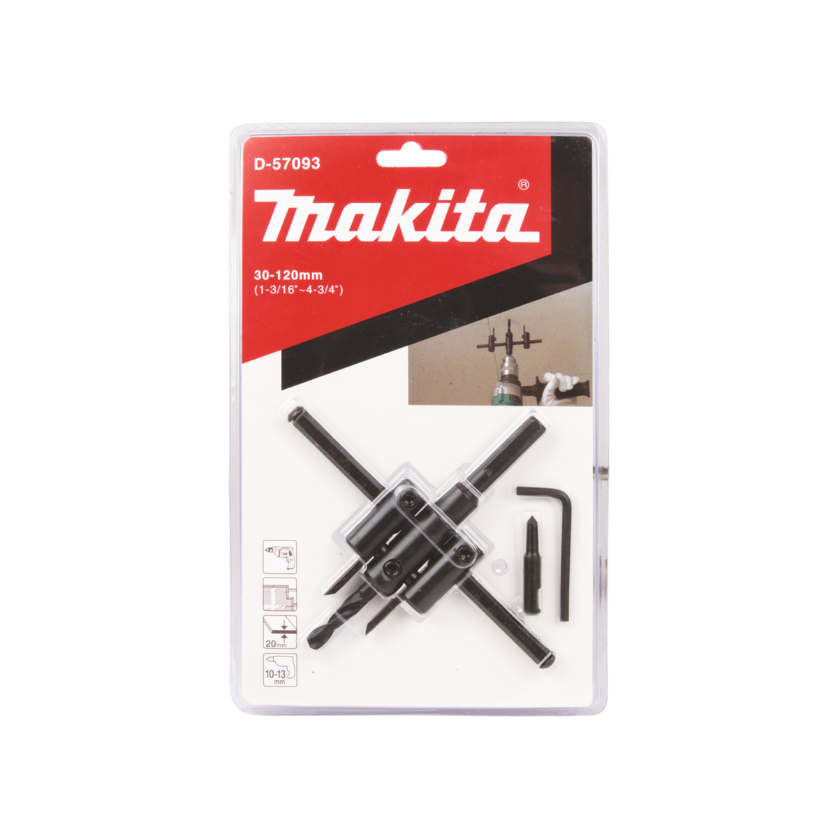 Cortador circular ajustable para drywall y madera Makita D-57093 de 30 a 120 mm