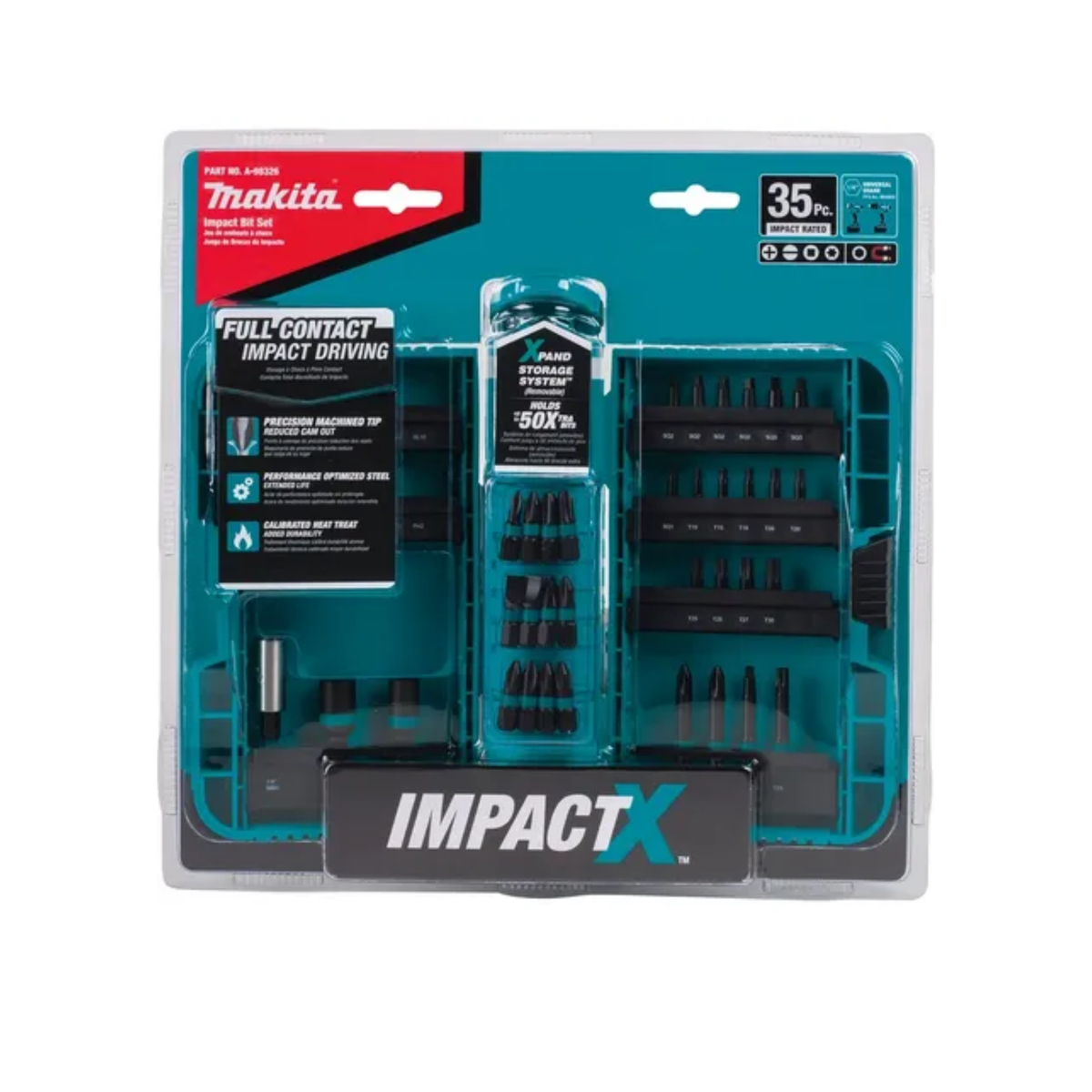Juego de 35 puntas Impact con estuche Makita A-98326