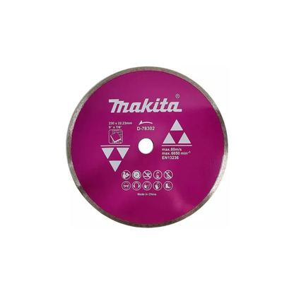 Disco diamantado continuo Makita de 9 pulgadas para porcelanato