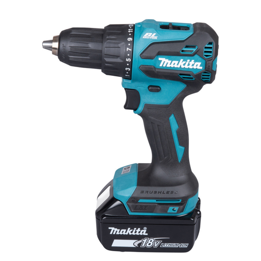 Taladro inalámbrico Makita DHP490 de 18V con batería y cargador