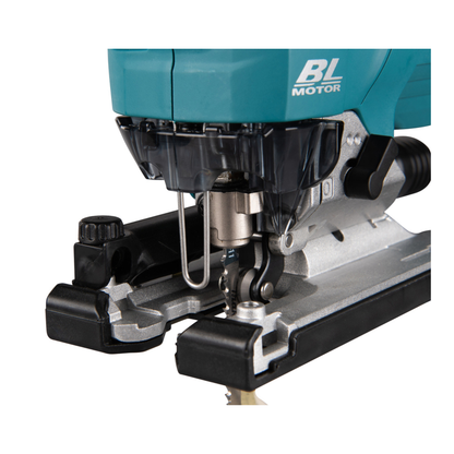 Sierra caladora Makita DJV182Z - detalle del portasierra sin herramientas