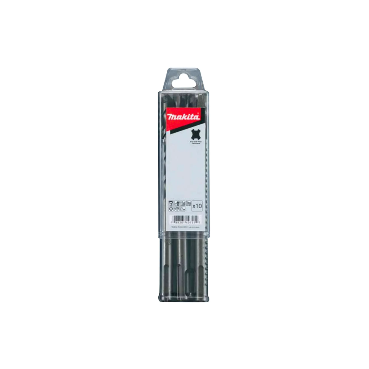 Juego de 10 brocas y cinceles SDS-Plus para concreto Makita D-45820
