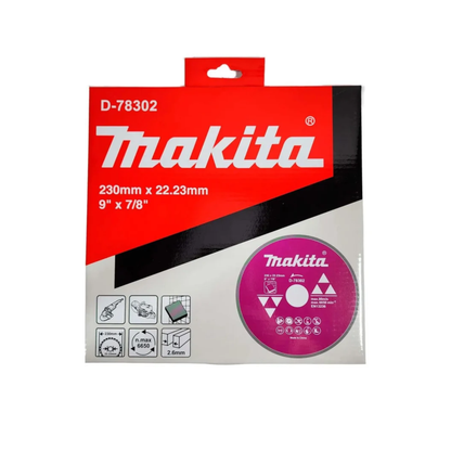 Disco diamantado continuo Makita 9 pulgadas - detalle del borde