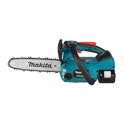 Motosierra inalámbrica Makita DUC254 de 18V LXT con espada de 25 cm, batería y cargador