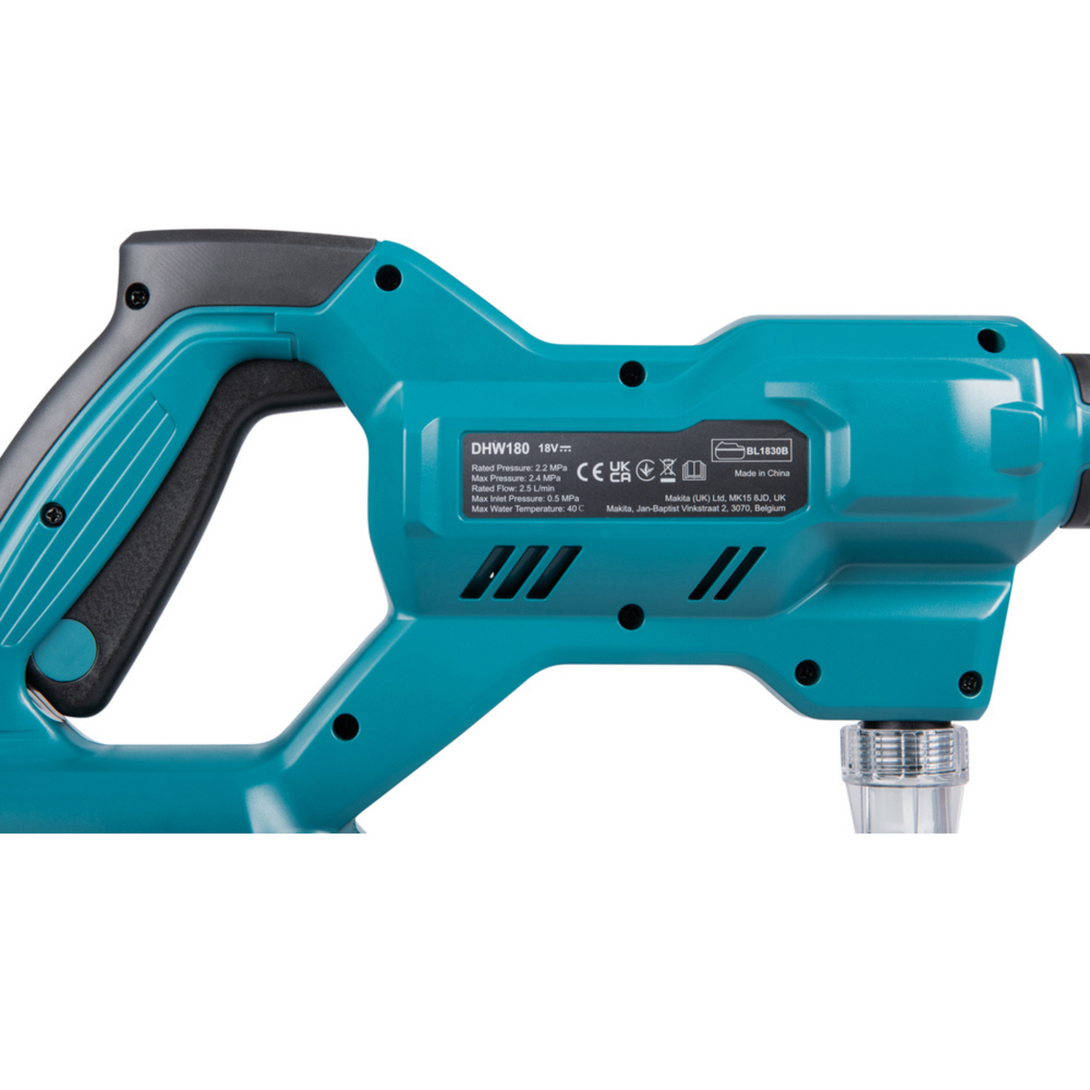 Hidrolavadora inalámbrica Makita DHW180Z - manguera de succión