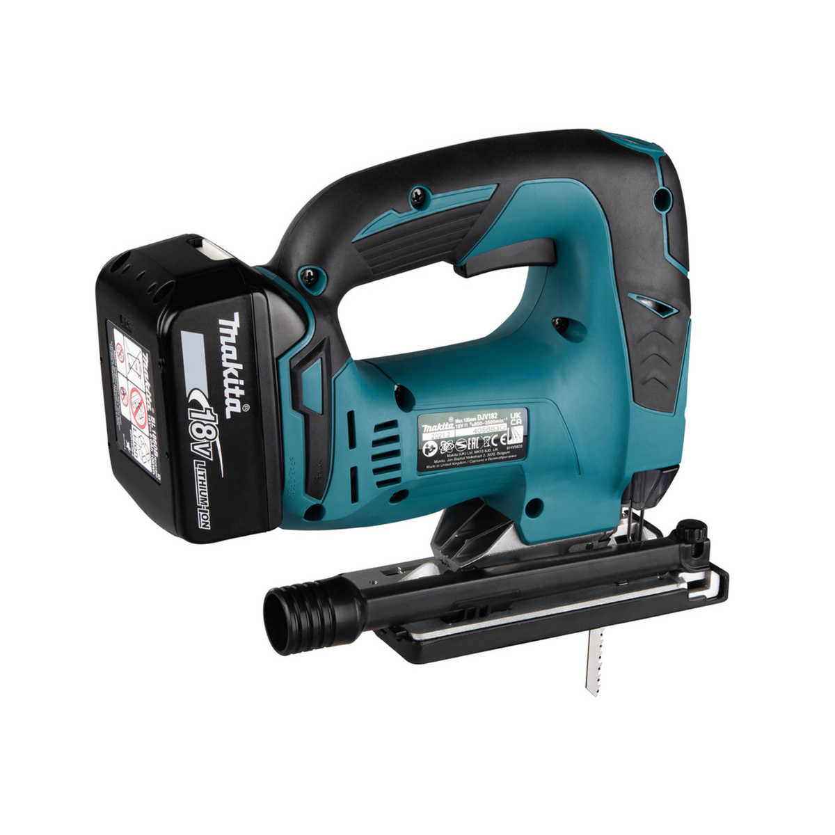 Sierra caladora Makita DJV182Z - cortando madera