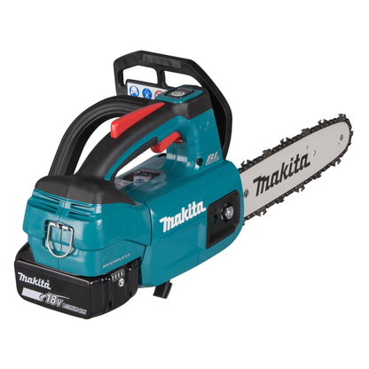 Motosierra inalámbrica Makita DUC254 - detalle de la espada y la cadena