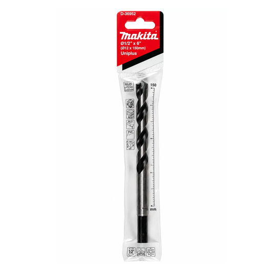 Broca multipropósito de carburo Makita D-36952 de 1/2 x 6 pulgadas