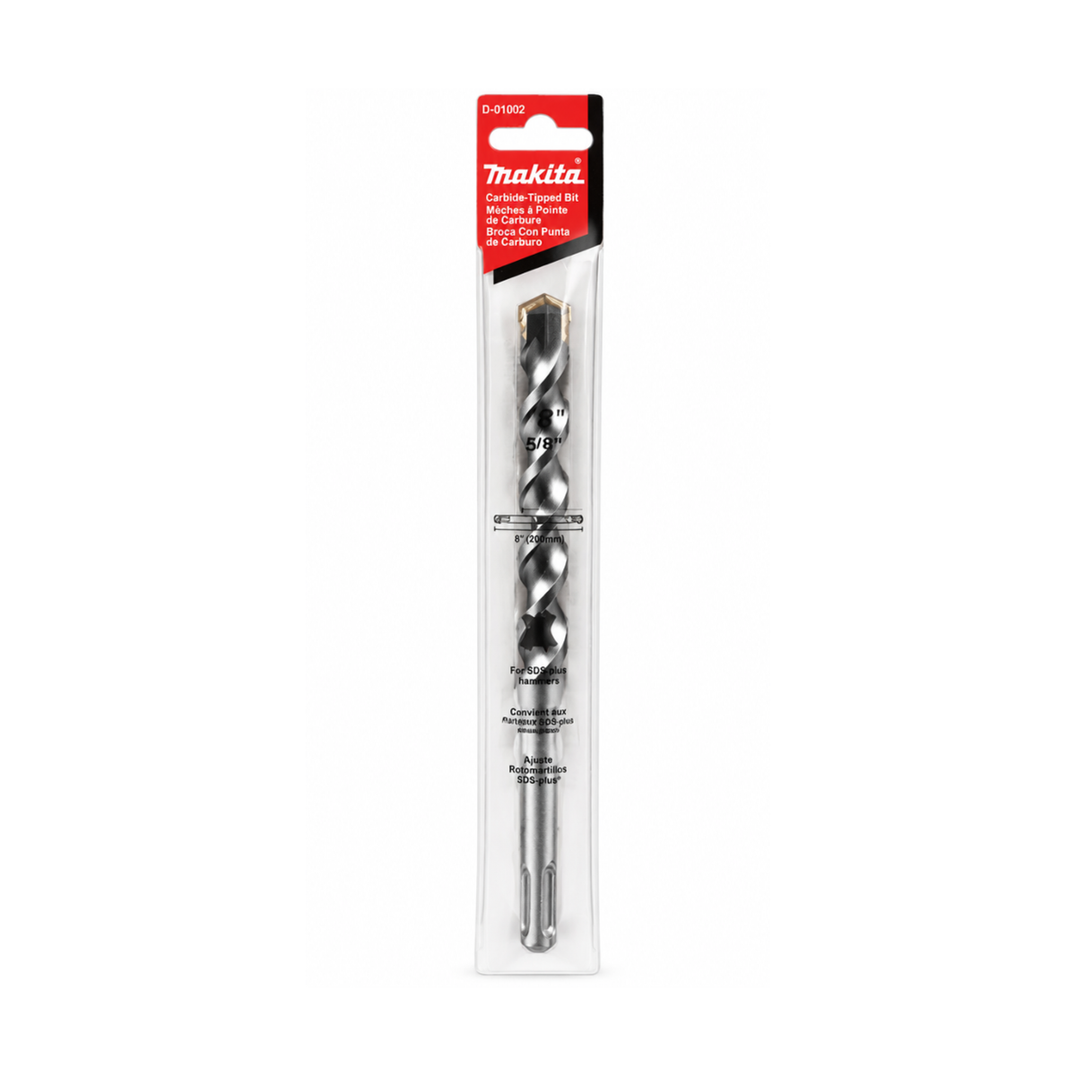 Broca SDS-PLUS para Concreto 5/8 x 8" Makita D-01002