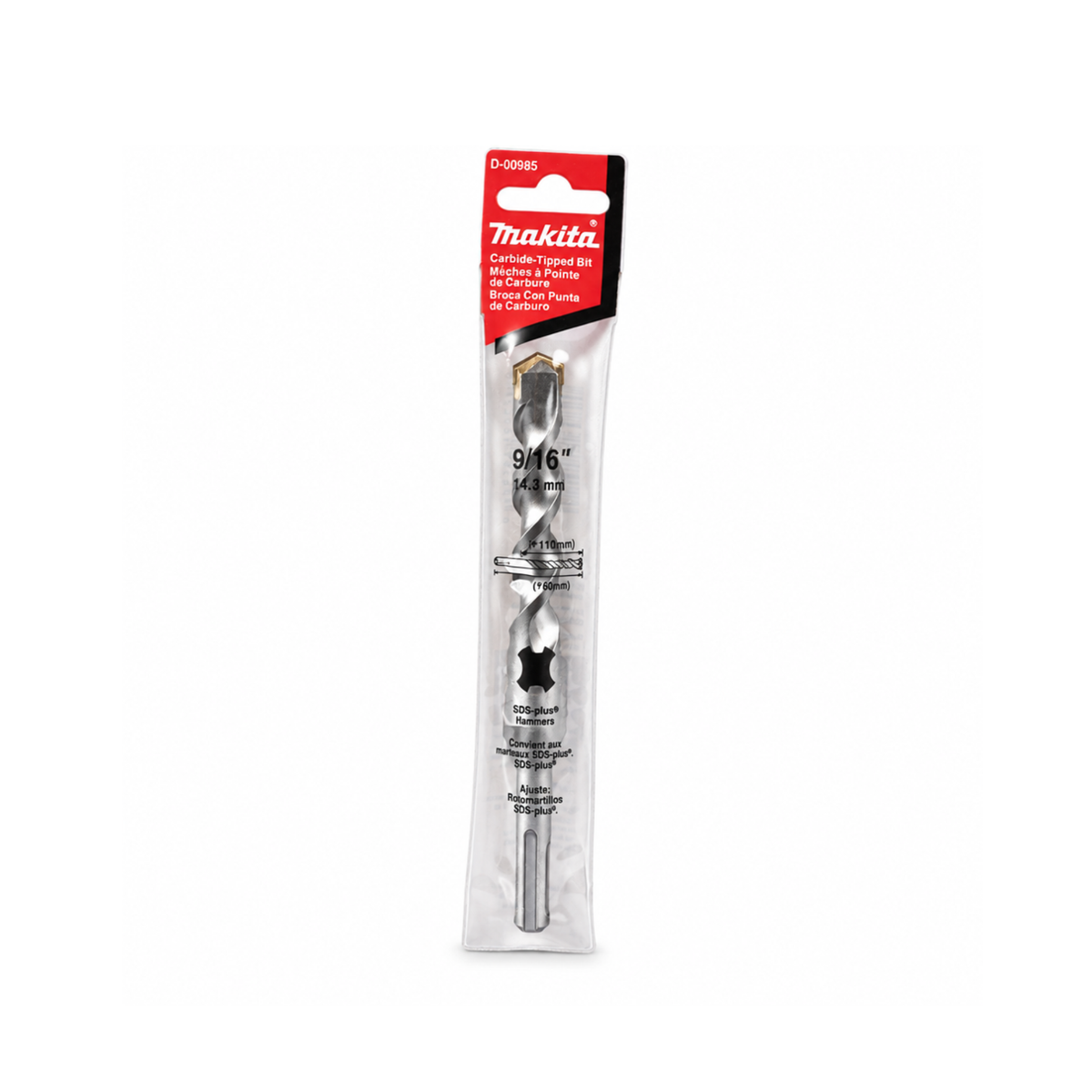 Broca SDS-PLUS para Concreto 9/16 x 6" Makita D-00985