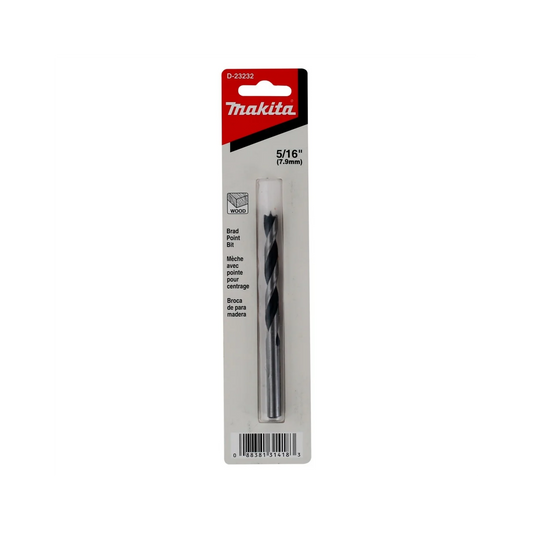 Broca de 3 filos para madera Makita D-23232 de 5/16 x 4.1/2 pulgadas