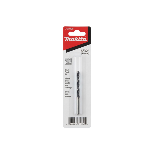 Broca de 3 filos para madera Makita D-23195 de 5/32 x 3.1/8 pulgadas