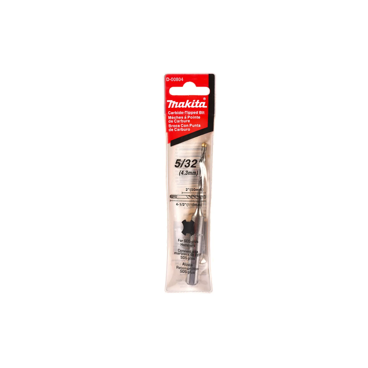 Broca SDS-PLUS para Concreto 5/32 x 4.1/2" Makita D-00804