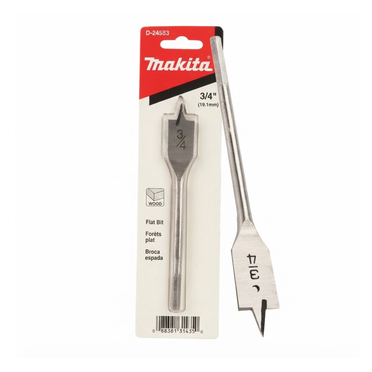 Broca espada para madera Makita D-24583 de 3/4 x 6 pulgadas