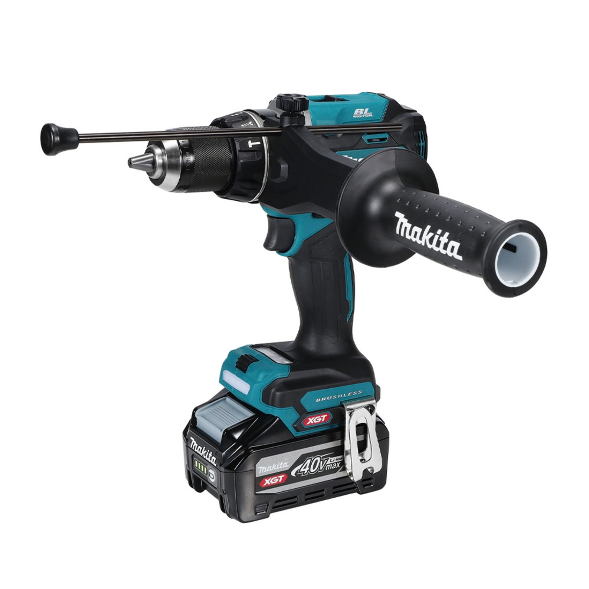 Taladro percutor Makita HP003GU201 XGT de 40V con dos baterías de 4 Ah y cargador