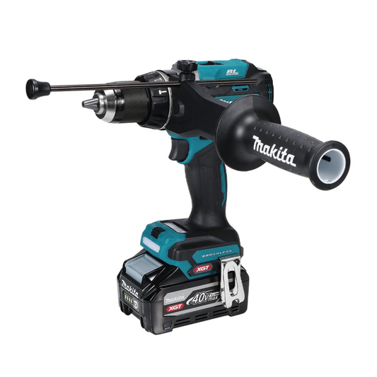 Taladro percutor Makita HP003GU201 XGT de 40V con dos baterías de 4 Ah y cargador