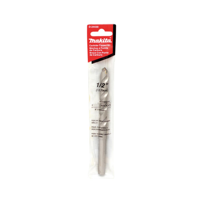 Broca de muro recta Makita D-24430 de 1/2 x 6 pulgadas para concreto