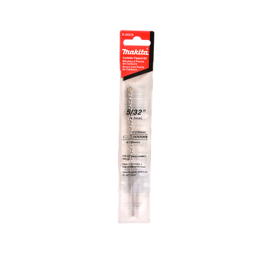 Broca de muro recta Makita D-24315 de 5/32 x 6 pulgadas para concreto