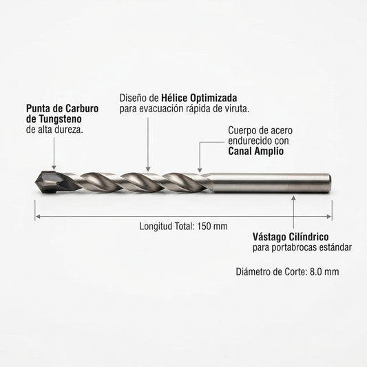 Broca multipropósito de carburo Makita - características