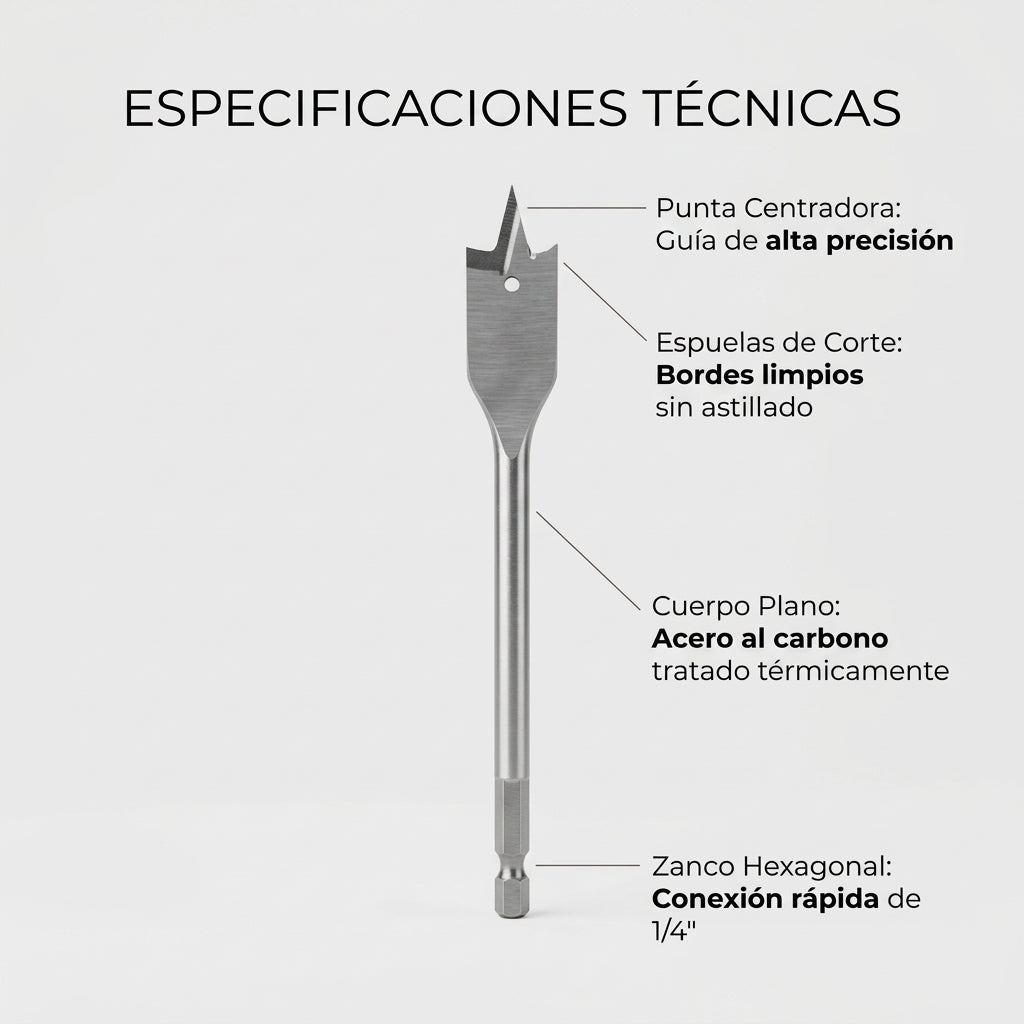Broca espada para madera Makita - características