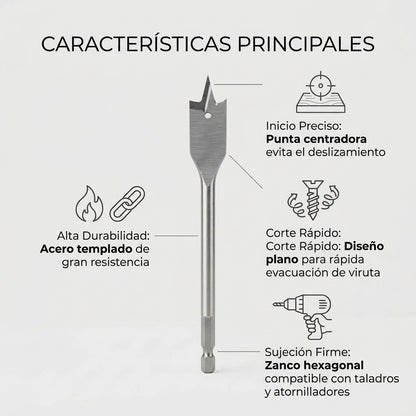 Broca espada para madera Makita - aplicaciones