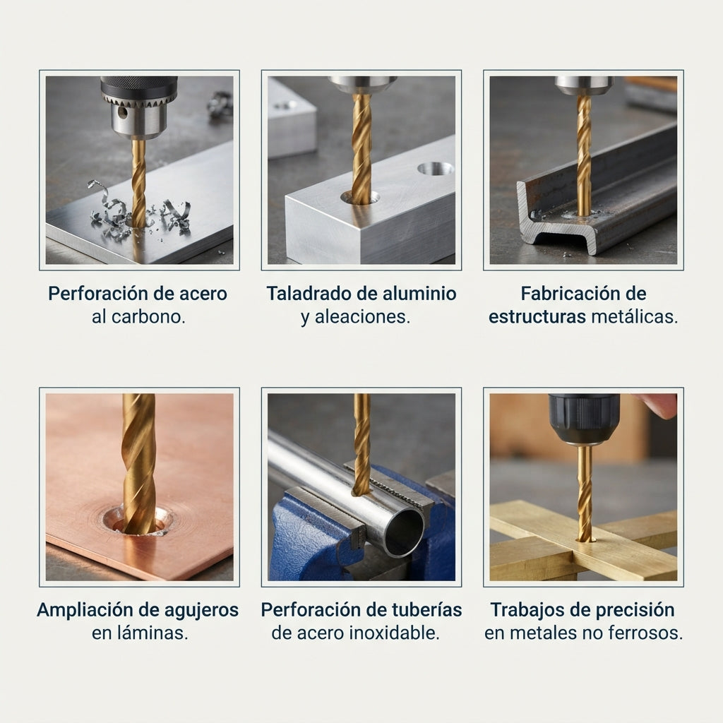 Brocas HSS-TIN para metal Makita - aplicaciones