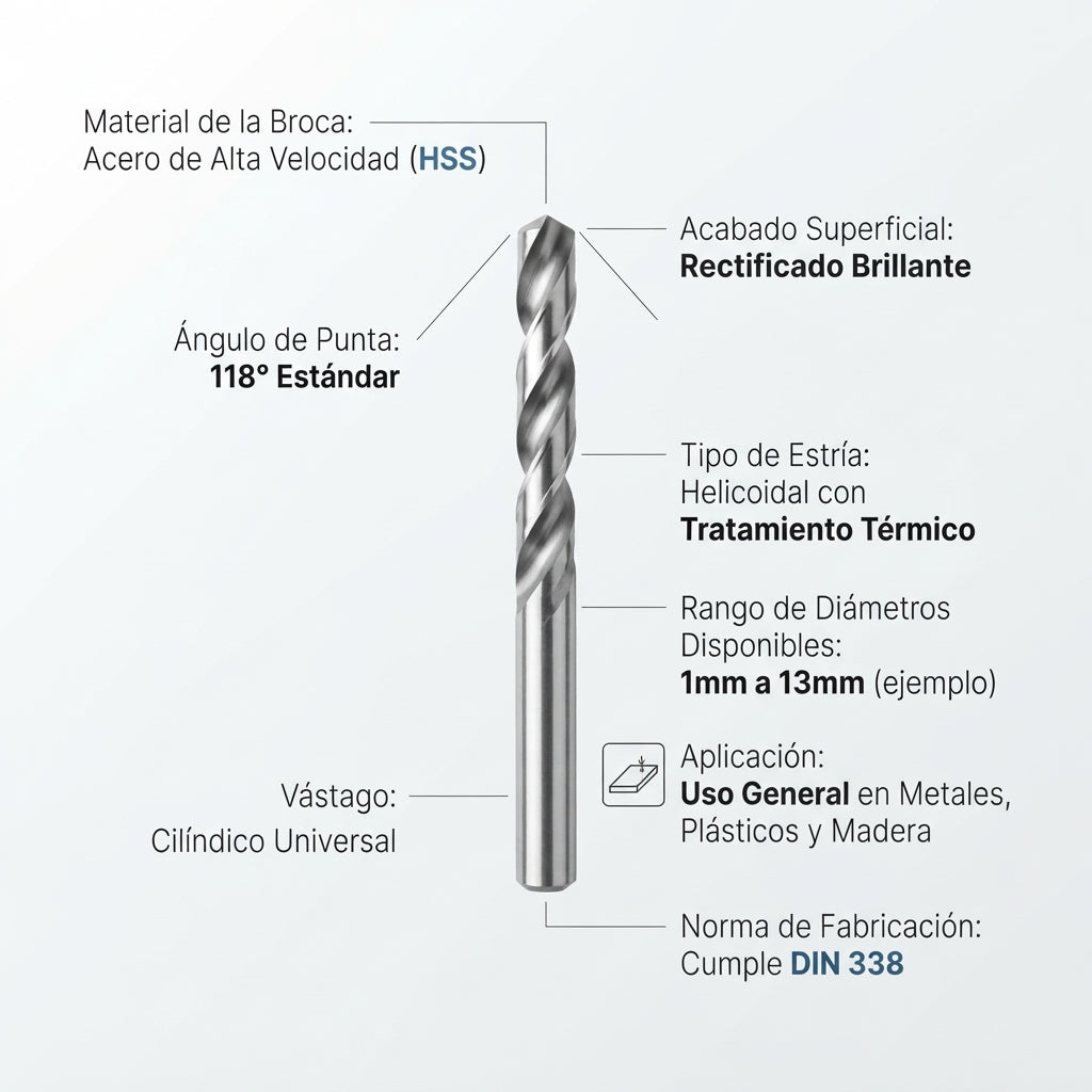 Brocas HSS para metal Makita - características