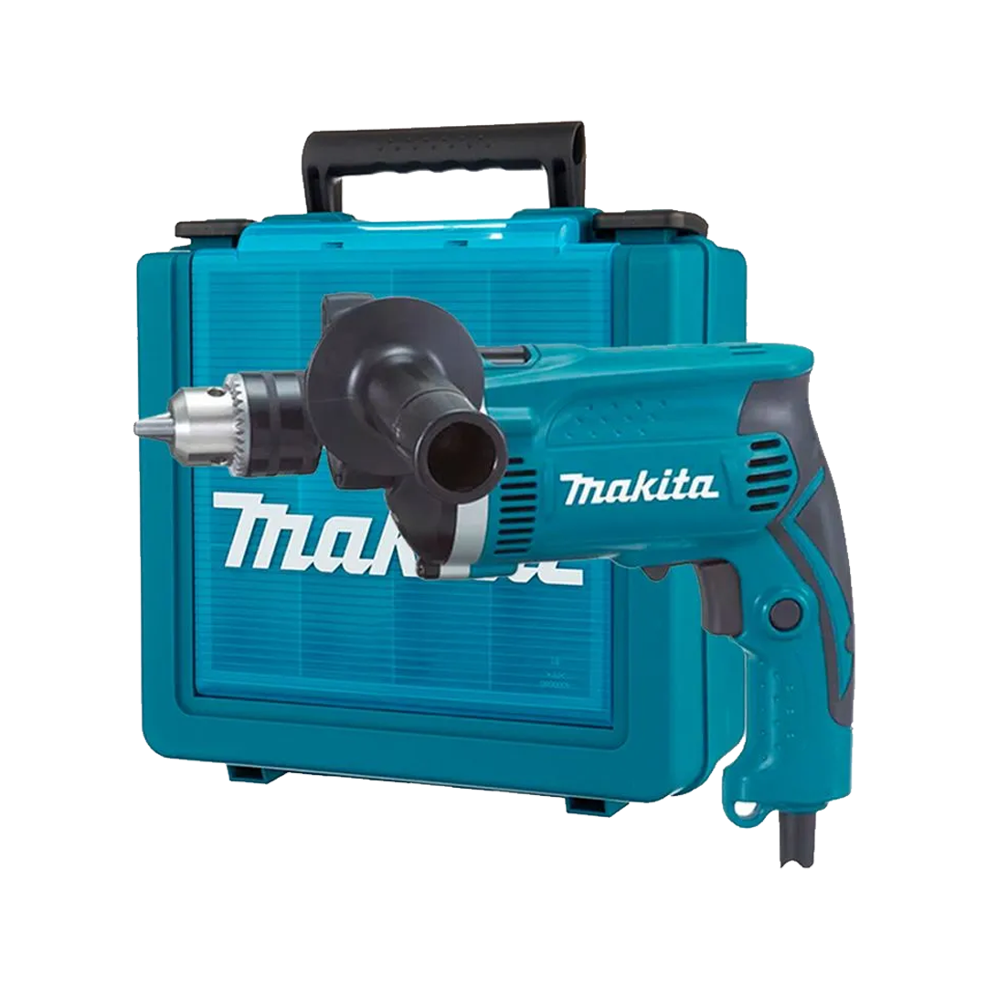 Taladro percutor Makita HP1630K de 1/2 pulgada y 860W con estuche