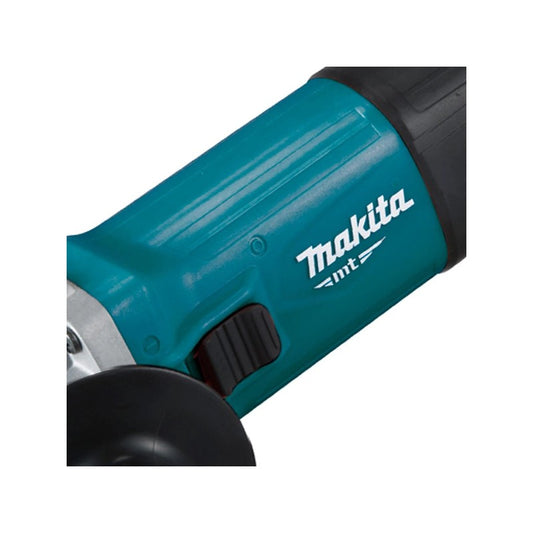 Pulidora angular Makita M9510B - detalle de la guarda y el disco